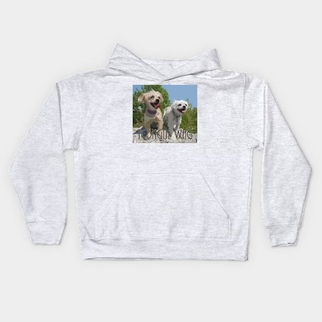 puppies outside Kids Hoodie by Kaczmania